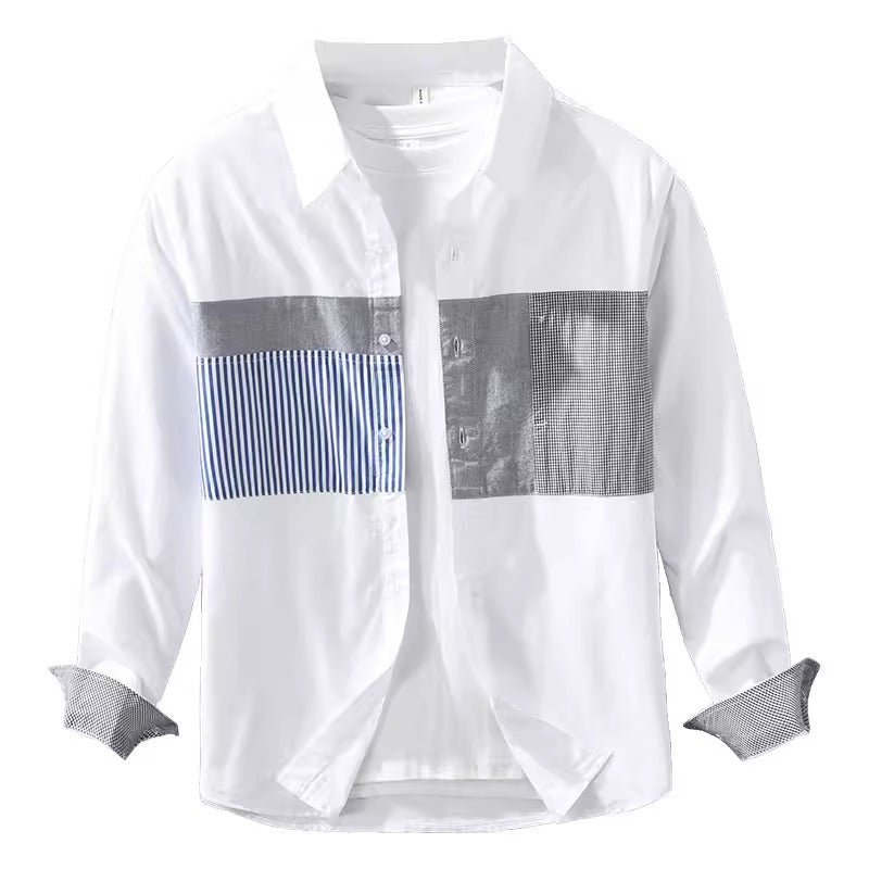 Importé - Chemise Pur Coton Homme Tendance Manches Longues