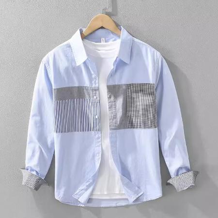 Importé - Chemise Pur Coton Homme Tendance Manches Longues