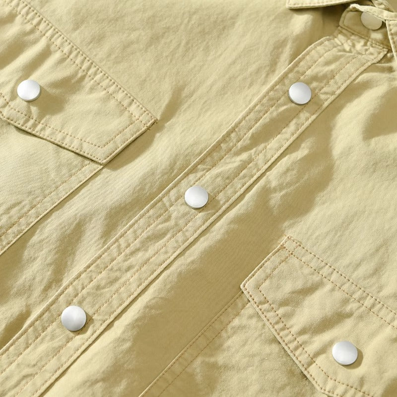 Importé - Chemise Homme Pur Coton Manche Longue Retro