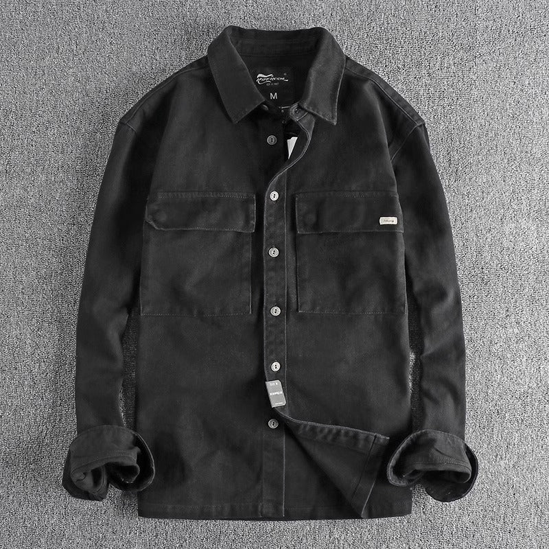 Importé - Chemise Homme Pur Coton Lourd Manches Longues