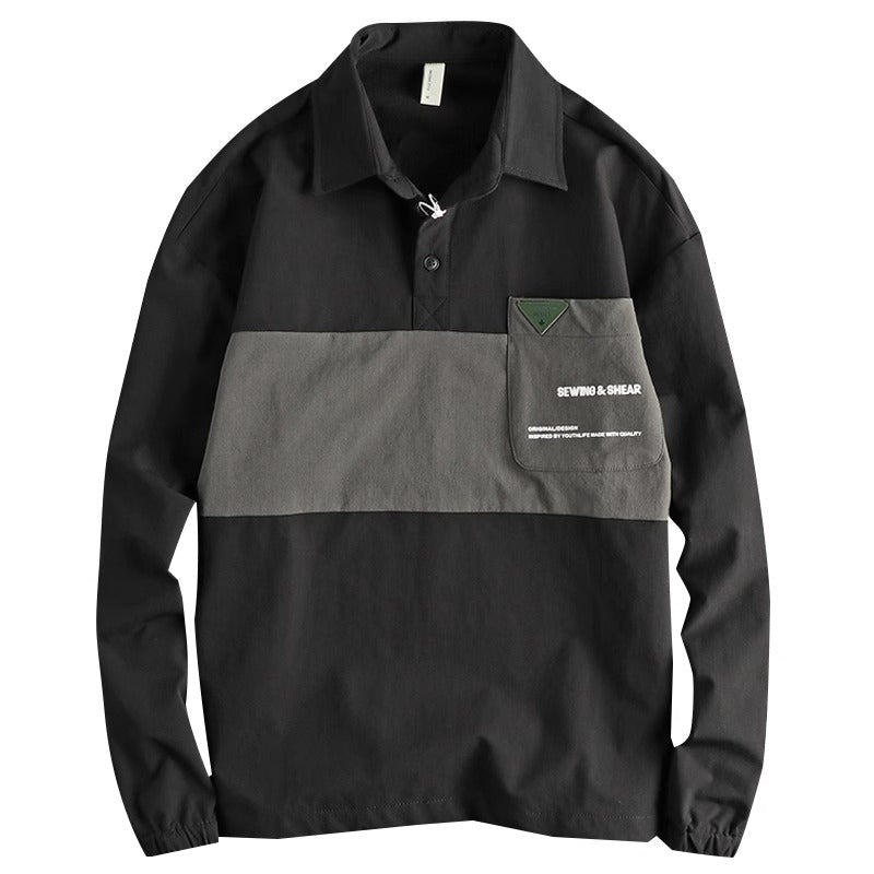 Importé - Polo Pur Coton Lourd Homme Manches Longues