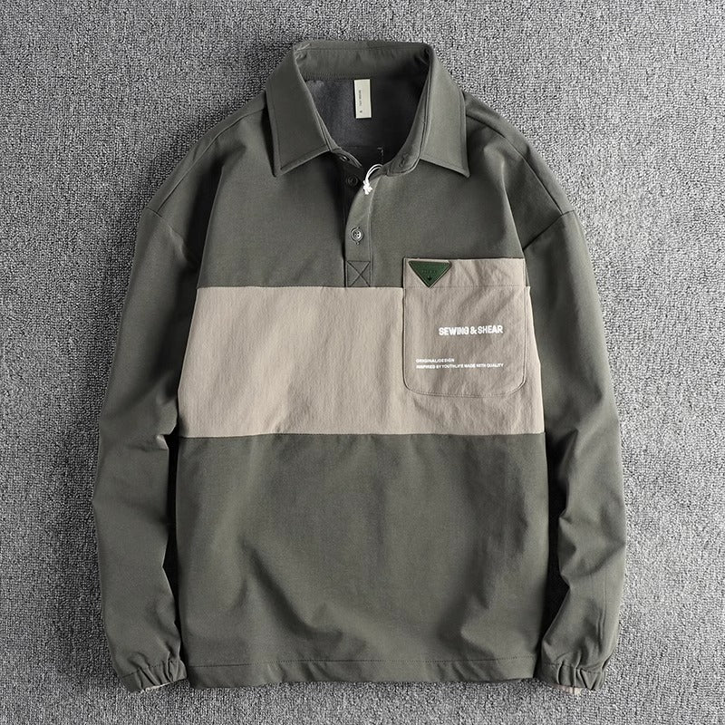 Importé - Polo Pur Coton Lourd Homme Manches Longues