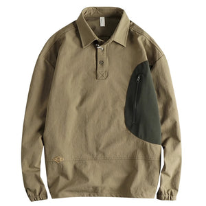 Importé - Chemise Polo Pull Homme Tendance Manches Longues