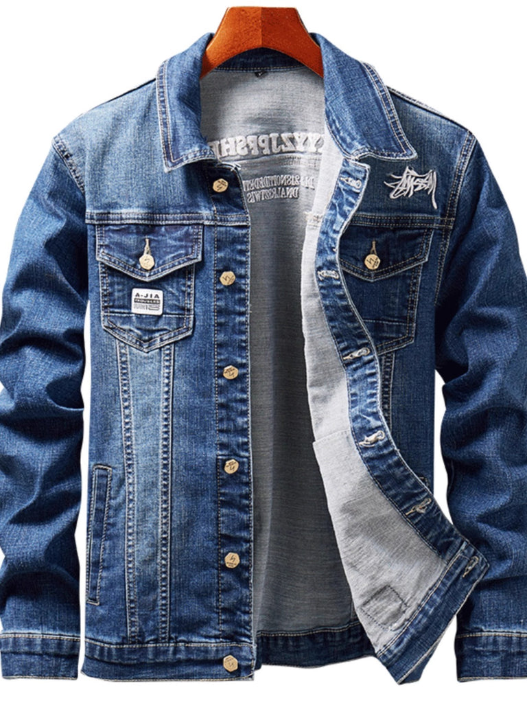 Importé - Jacket Homme Coton Jean Denim Délavé