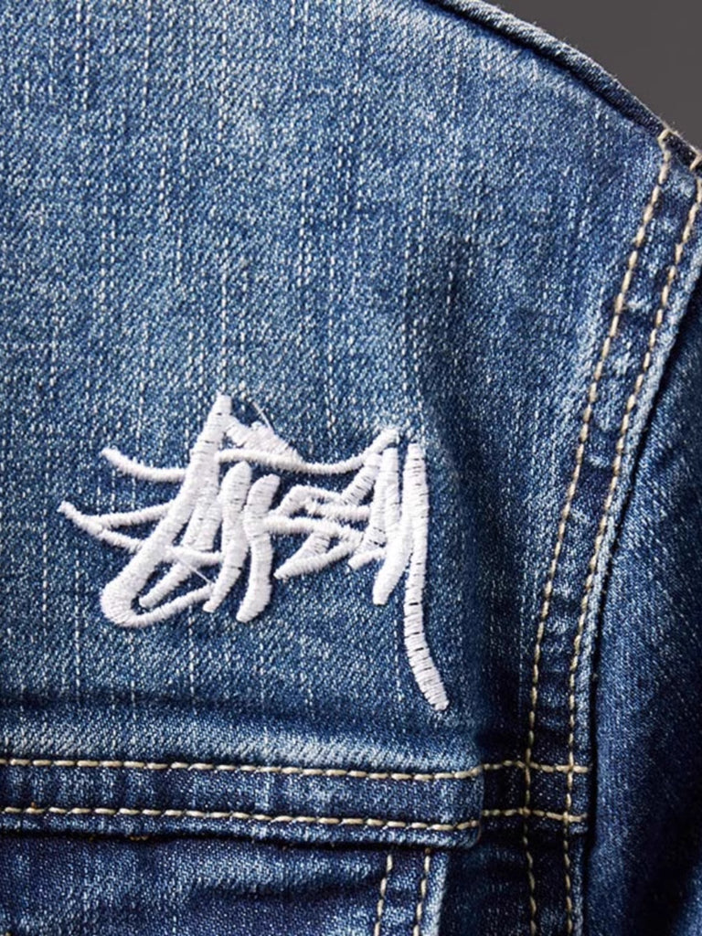 Importé - Jacket Homme Coton Jean Denim Délavé