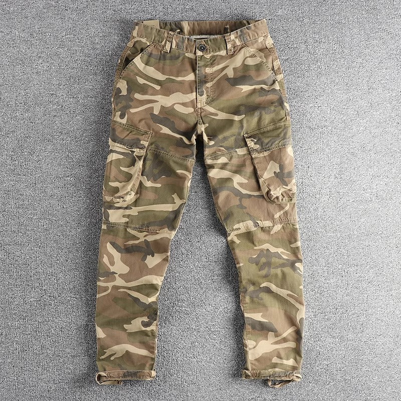 Importé - Pantalon Camouflage Style Chausseur Décontracté