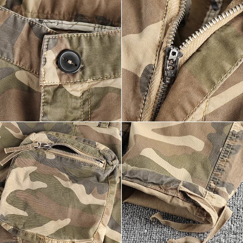 Importé - Pantalon Camouflage Style Chausseur Décontracté