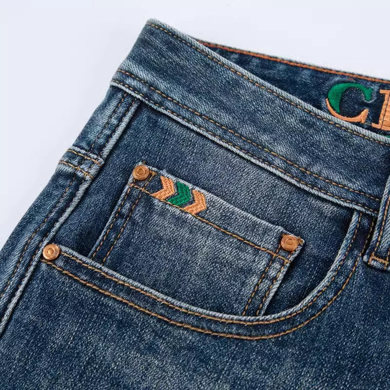 Importé - Pantalon Jean Homme Pur Coton Denim Décontracté