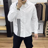 Importé - Chemise Pur Coton A Rayures Homme Manche Longue