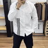 Importé - Chemise Pur Coton A Rayures Homme Manche Longue