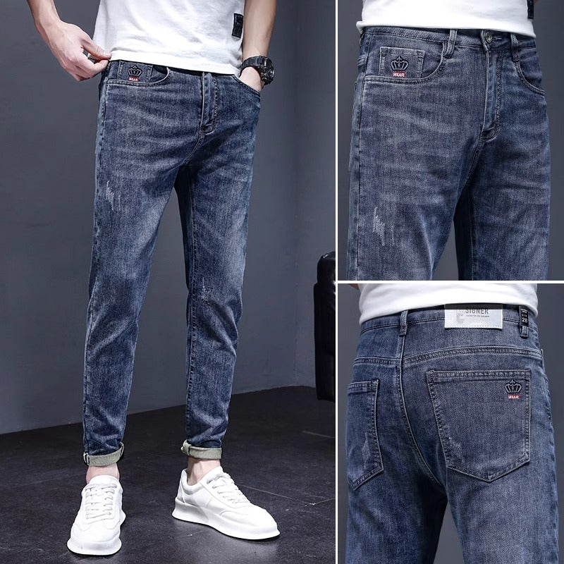 Importé - Pantalon Jean Homme Coton Stretch Décontracté