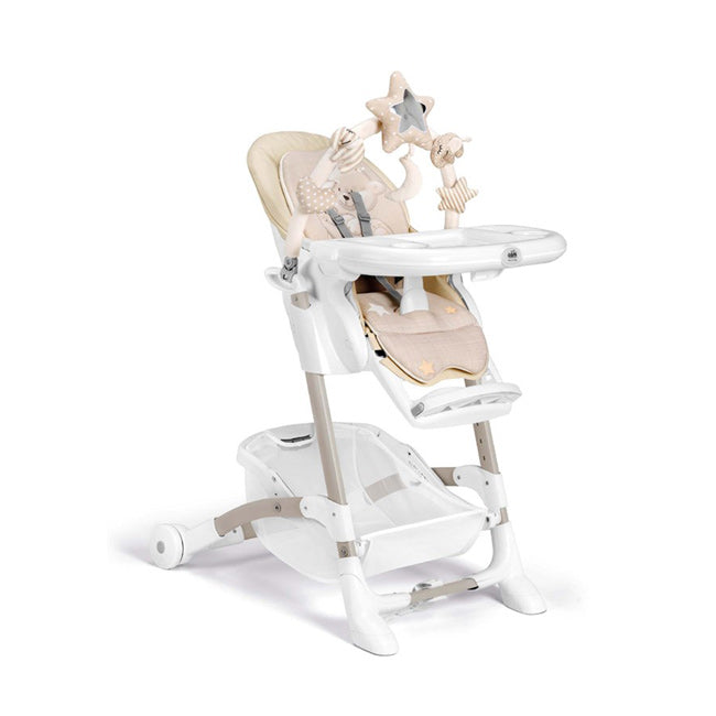 Chaise Haut Bebe Cam Instante-Beige-Motif Ourson Etoile