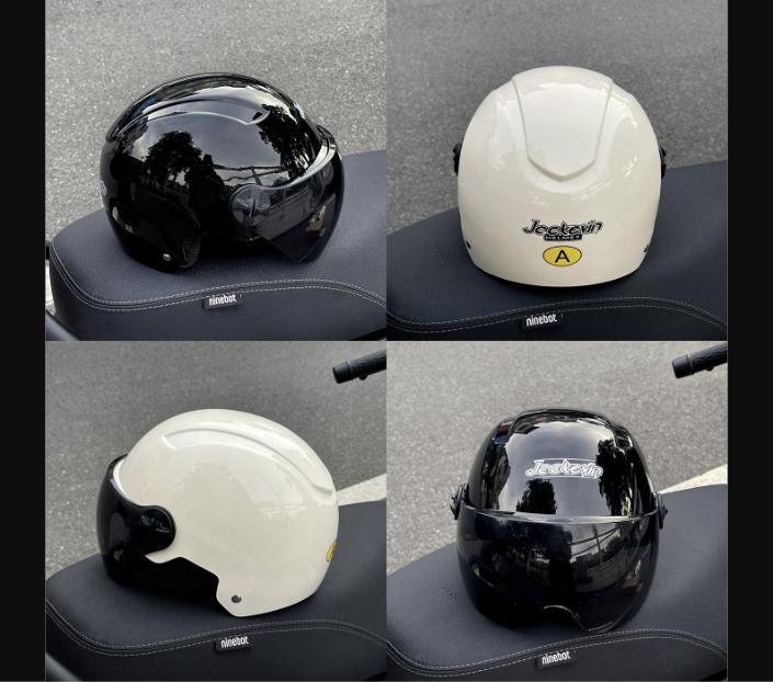 Importé - Casque demi-jet 3C JACKEVIN Modèle 802 avec Visière