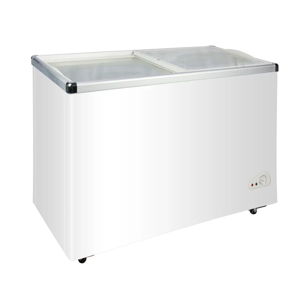 NASCO CONGELATEUR HORIZONTAL DEUX PORTES VITRE ECONOMIE D'ENERGIE- 355LT - NAS-FS355FL