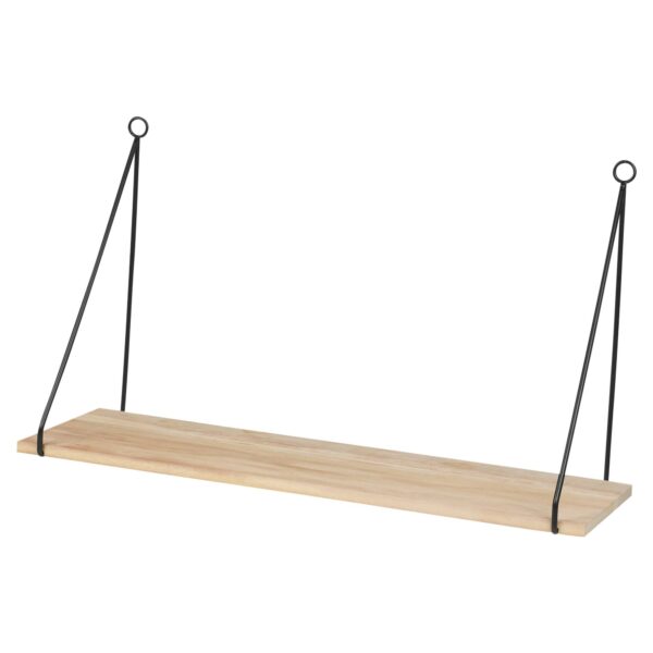 ETAGERE DE PRESENTATION MURALE-15X50X1CM-BOIS-METAL