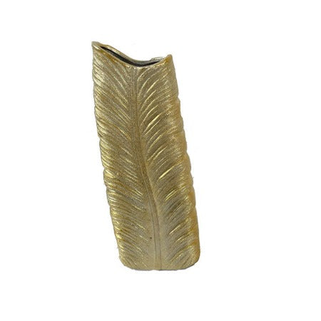 Vase en Metal Forme 2 Cactus Dore-16,5x9cm-Resine Metalise