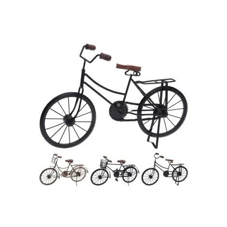 Bicyclette Décorative en Métal-47cm-Noir-Dore