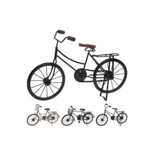 Bicyclette Décorative en Métal-47cm-Noir-Dore