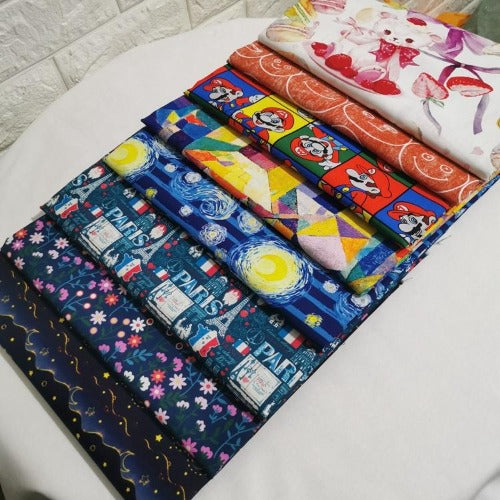 Importé - Tissus d'habillage 100% Coton imprimés avec motifs Ethniques