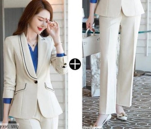 Importé - Ensemble Costume Femme Décontracté Slim Haut De Gamme