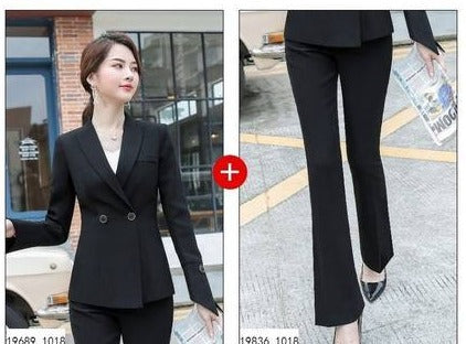 Importé - Ensemble Veste Femme Slim Haut De Gamme Avec Pantalon Gros Bas