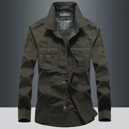 Importé - Chemise Pur Coton Homme Slim Fit Manches Longues