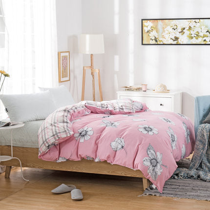 Importé - Ensemble Housse de Couette + 2 Taie d'Oreiller en Pure Coton