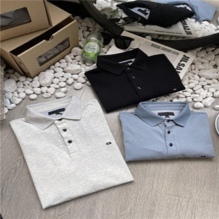 Importé -  T-Shirt Polo Homme  Manches Longues Décontracté En Coton