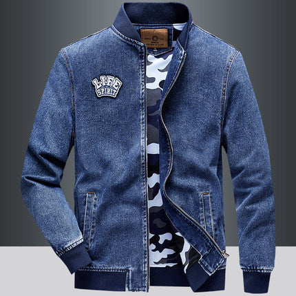 Importé - Jacket Cardigan Homme en Jean avec Doublure À Manches Longues