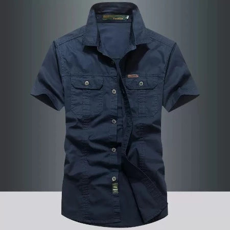 Importé - Chemise Homme Militaire Décontracté Manches Courtes En Coton
