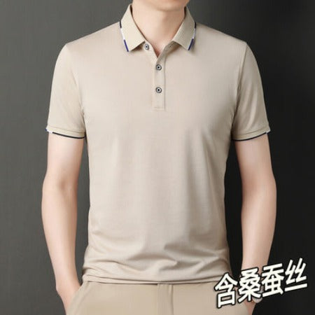 Importé - T-Shirt Polo Homme Slim Manches Courtes Décontracté