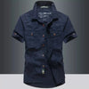 Importé - Chemise Homme Militaire Décontracté Manches Courtes En Coton