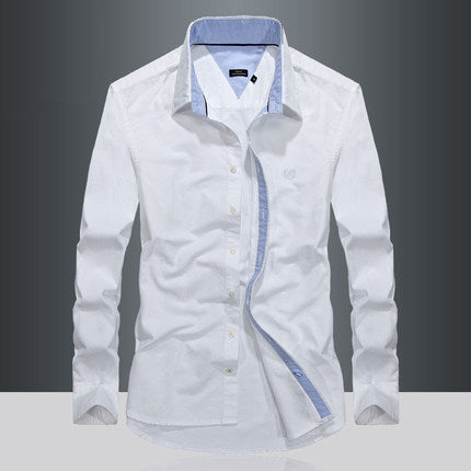 Importé - Chemise Homme Pur Coton Slim Fit Manches Longues