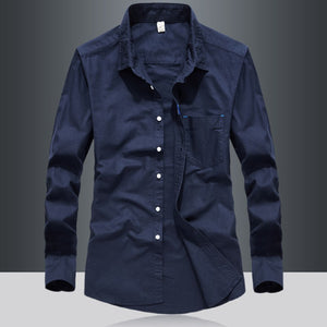 Importé - Chemise Homme Pur Coton Slim Fit Manches Longues