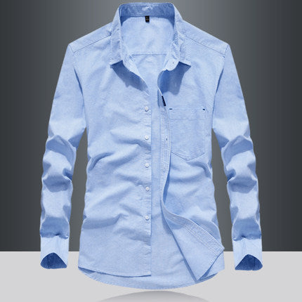 Importé - Chemise Homme Pur Coton Slim Fit Manches Longues