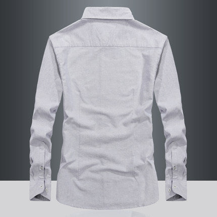 Importé - Chemise Homme Pur Coton Slim Fit Manches Longues