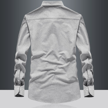 Importé - Chemise Homme Pur Coton Slim Fit Manches Longues