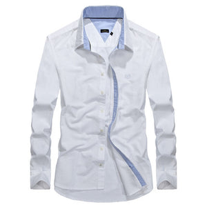 Importé - Chemise Homme Pur Coton Slim Fit Manches Longues