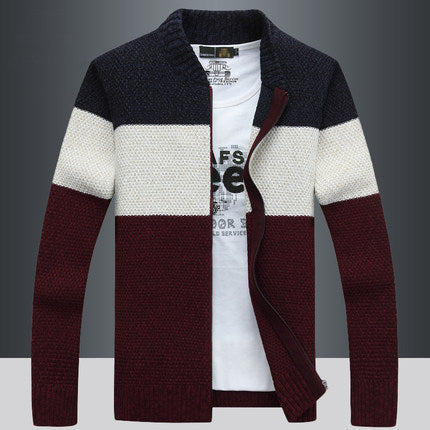 Importé -  Cardigan Pull Décontractée Homme En velours Tricoté