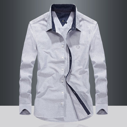 Importé - Chemise Homme Pur Coton Slim Fit Manches Longues