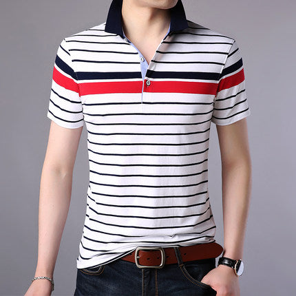 Importé - Homme T-shirt Polo Décontracté à Manches Courtes en Coton