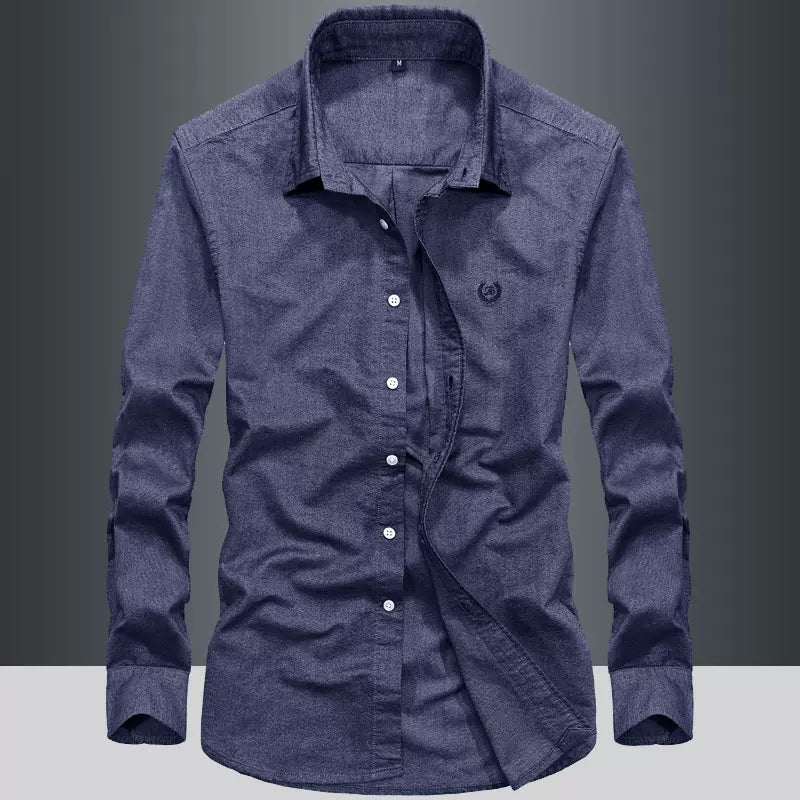 Importé - Chemise Pur Coton Homme Décontracté Manches Longues