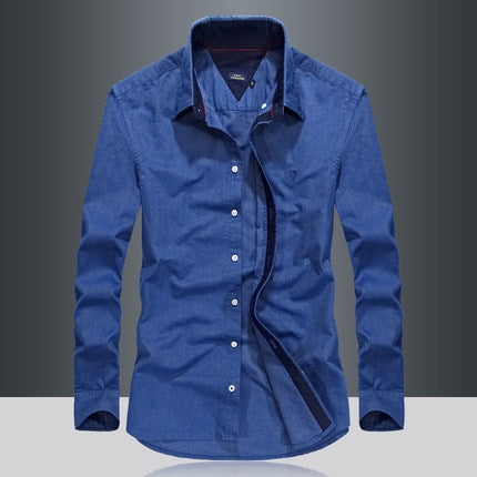 Importé - Chemise Homme Pur Coton Slim Fit Manches Longues