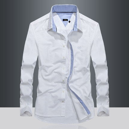 Importé - Chemise Homme Pur Coton Slim Fit Manches Longues