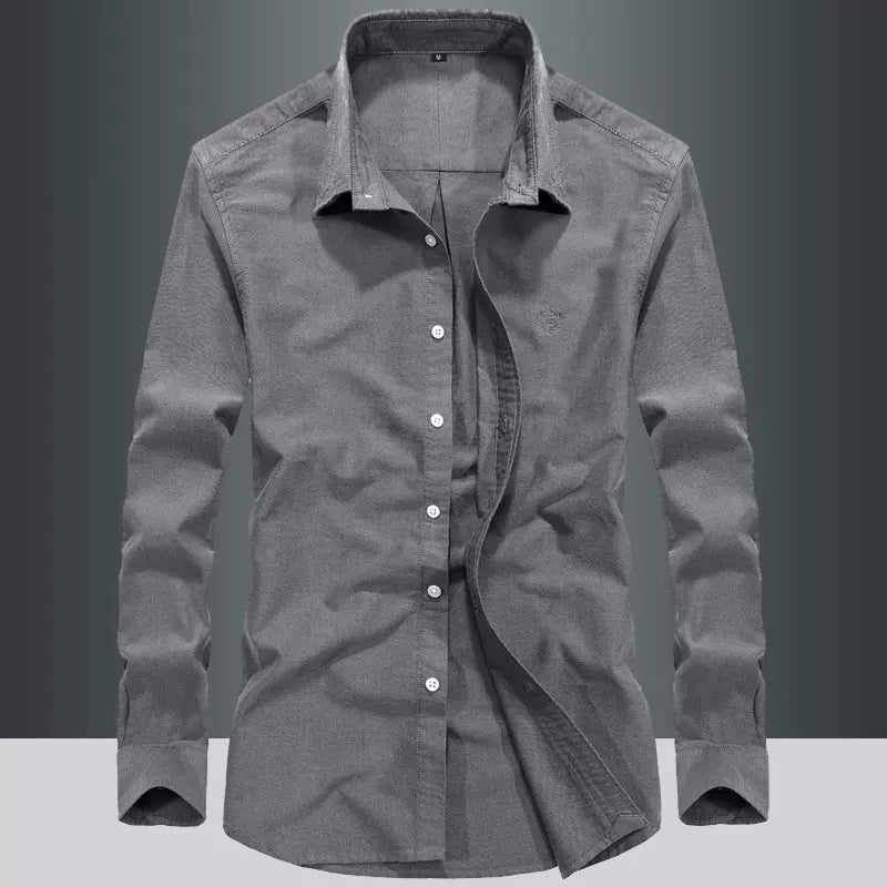 Importé - Chemise Pur Coton Homme Décontracté Manches Longues