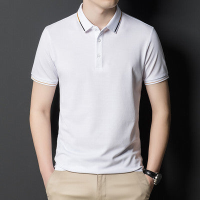 Importé - T-Shirt Polo Homme Slim Manches Courtes Décontracté