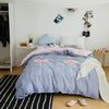 Importé - Ensemble Housse de Couette + 2 Taie d'Oreiller en Pure Coton
