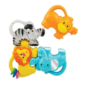 Jeu de Bebe Hochet Puzzle Forme Animaux-4pcs-Sonore
