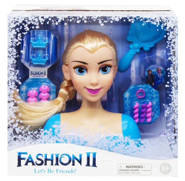 Tète De Poupée A Coiffer +Accessoires Reine Des Neiges