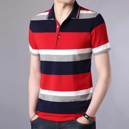 Importé - Homme T-shirt Polo Décontracté à Manches Courtes en Coton